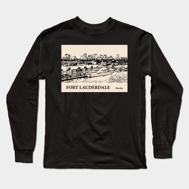 Fort Lauderdale - Florida Long Sleeve T-Shirt by Lakeric